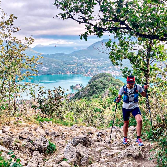 Portrait of Francesco on a mountain trail